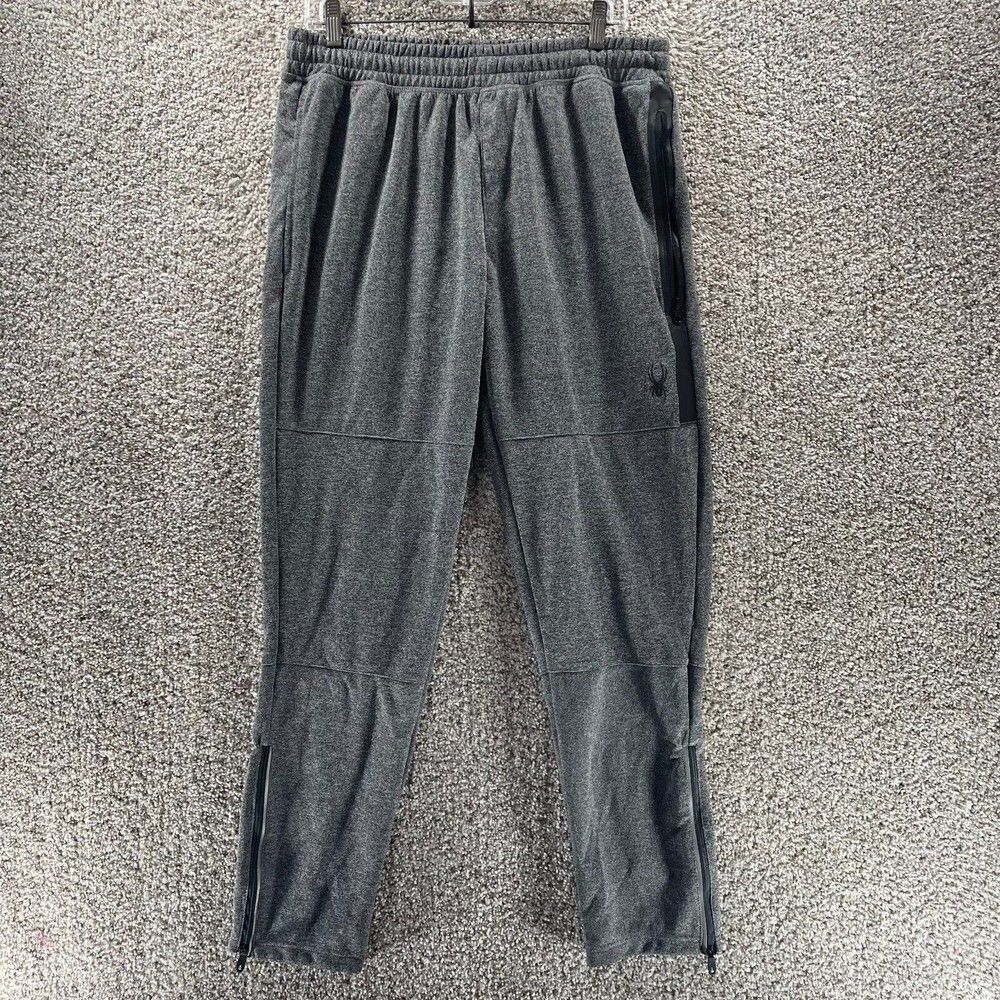 Spyder Pants Mens Large Grey Athleisure Running Gym Sweatpants Casual Active
